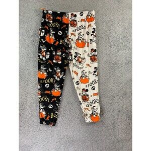 Mickey Mouse Halloween Disney Pumpkin Pajama Jogger Sweats Sweatpants Pants